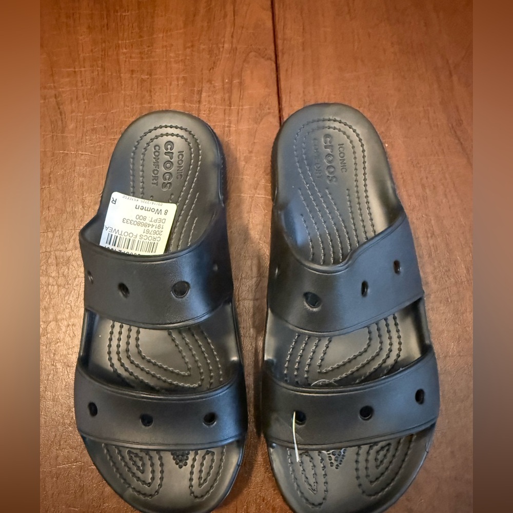Black classic Crocs Slide Sandals unisex - Picture 2 of 3
